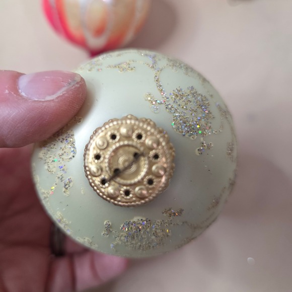 Vintage Christmas Ornaments Holiday Decoration Set of‎ 5 Decorative Balls - Picture 5 of 13